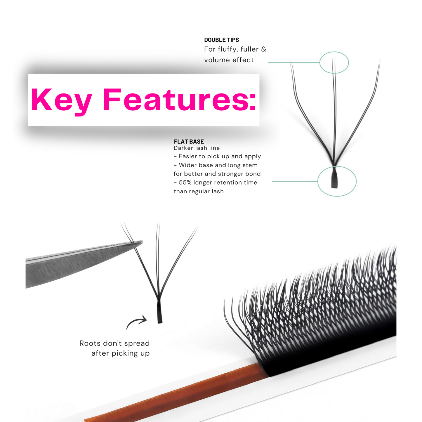 -NEW- Double-Tip 3D W Fairy Lash Trays