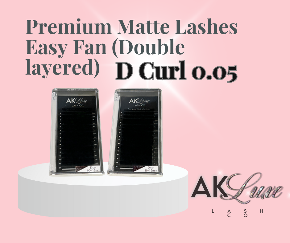 EASY FAN Double Layer D Curl 0.05 | Premium Matte Lash Tray