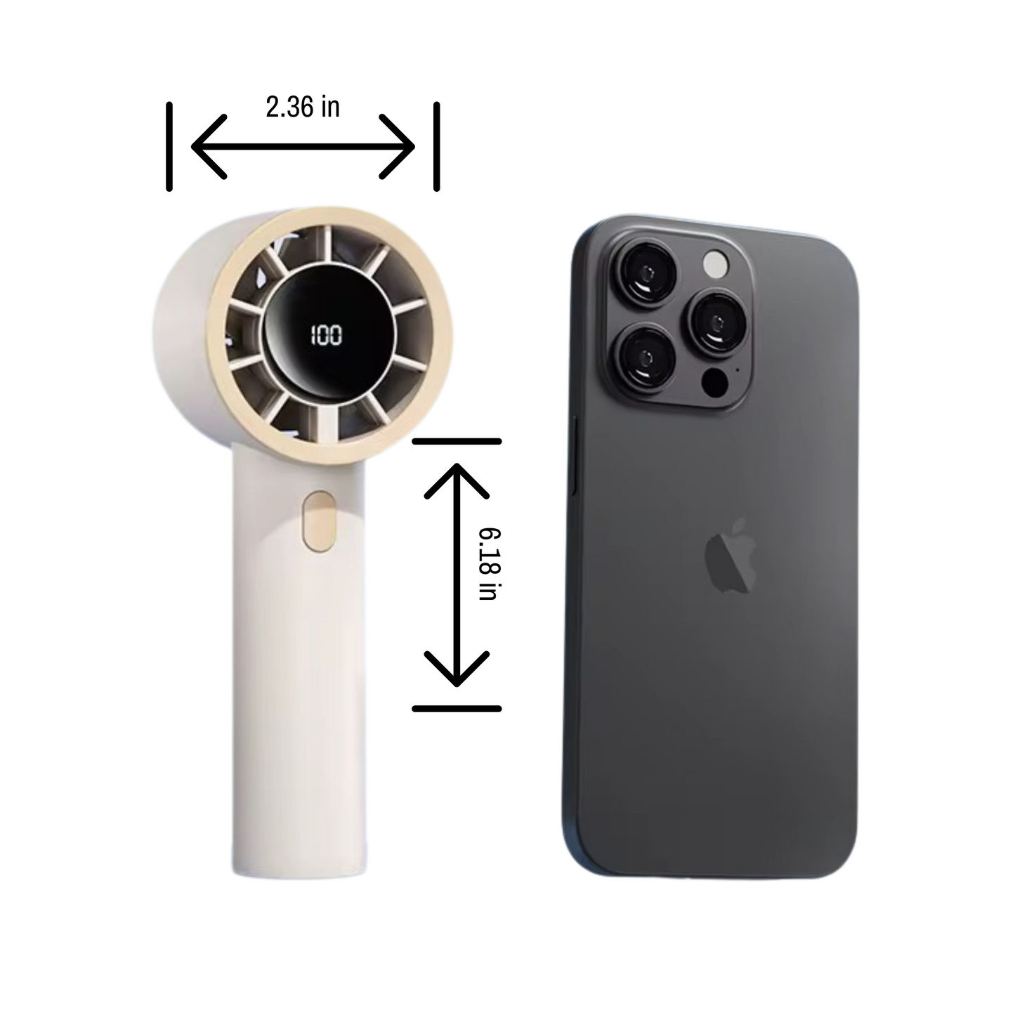 Portable Handheld Lash Fan, Turbo Powered | Adjustable Digital Display