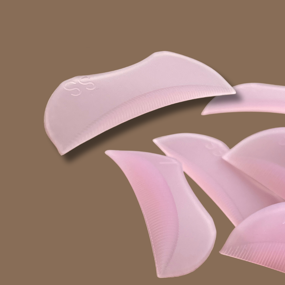 NEW! Premium Fine Ridge Silicone Lash Lift Rods – 5 Pair Set (Light Pink)