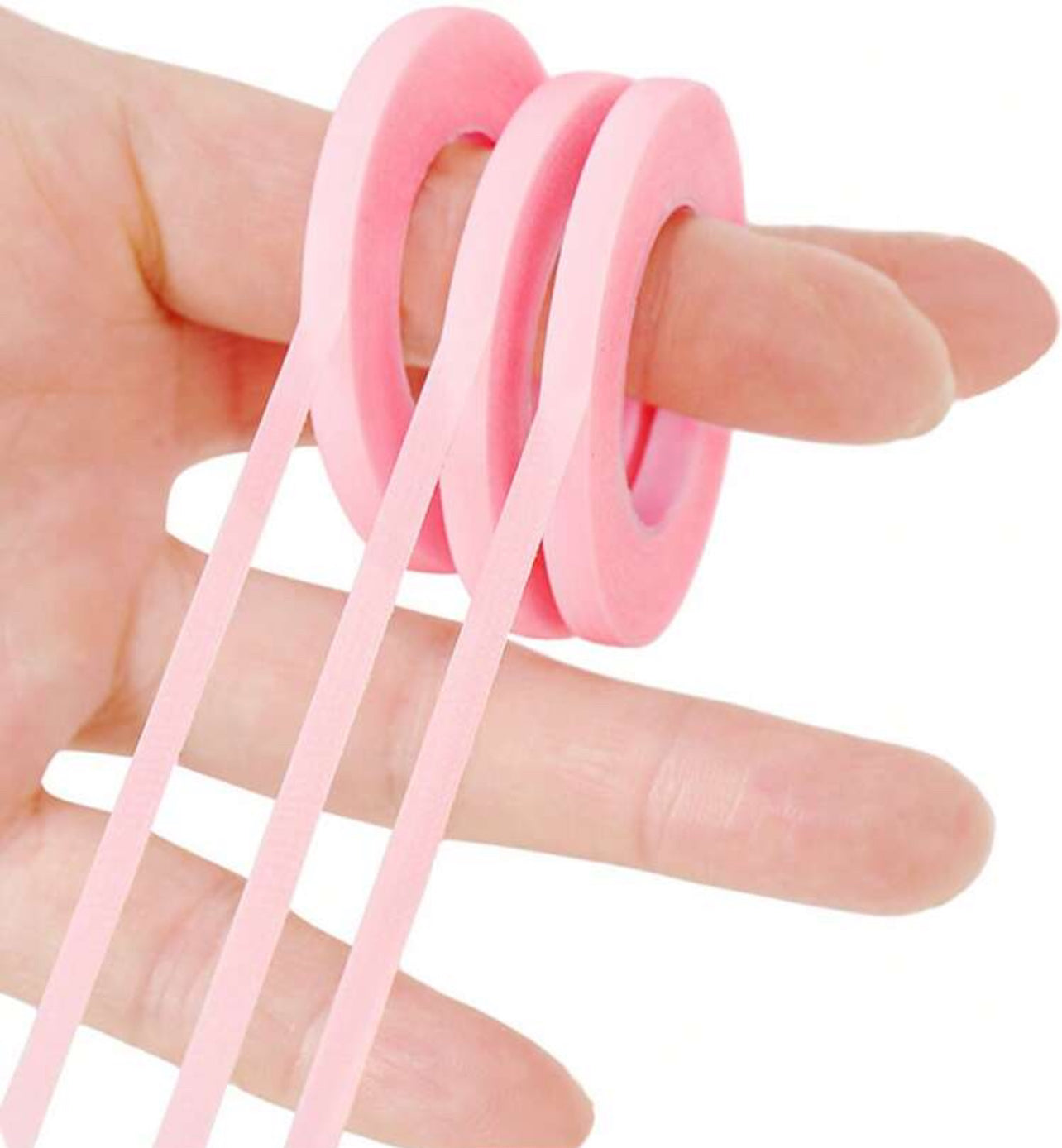 Up close view how eyelid tape is used
