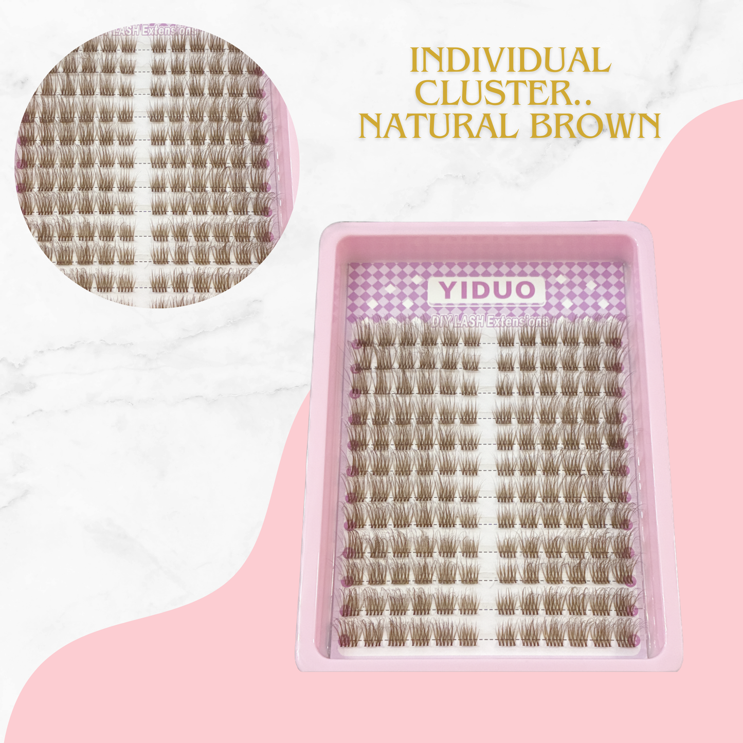 DIY Lash Cluster Refill Tray – Classic, Wispy, or Natural Brown | Handmade Individual Lashes