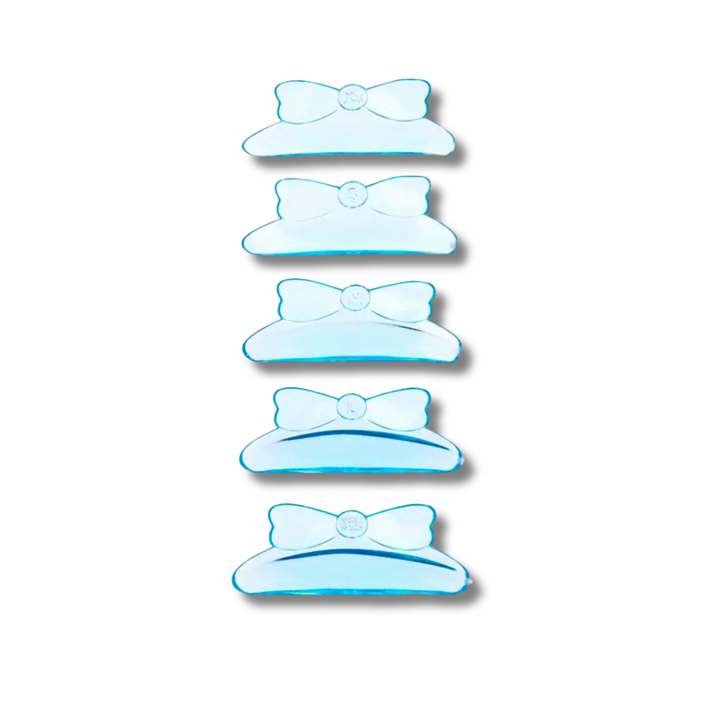 Self Adhesive Lash Lift Rods with Bow Handle – 5 Sizes (XS–XL), Pink & Blue – Reusable