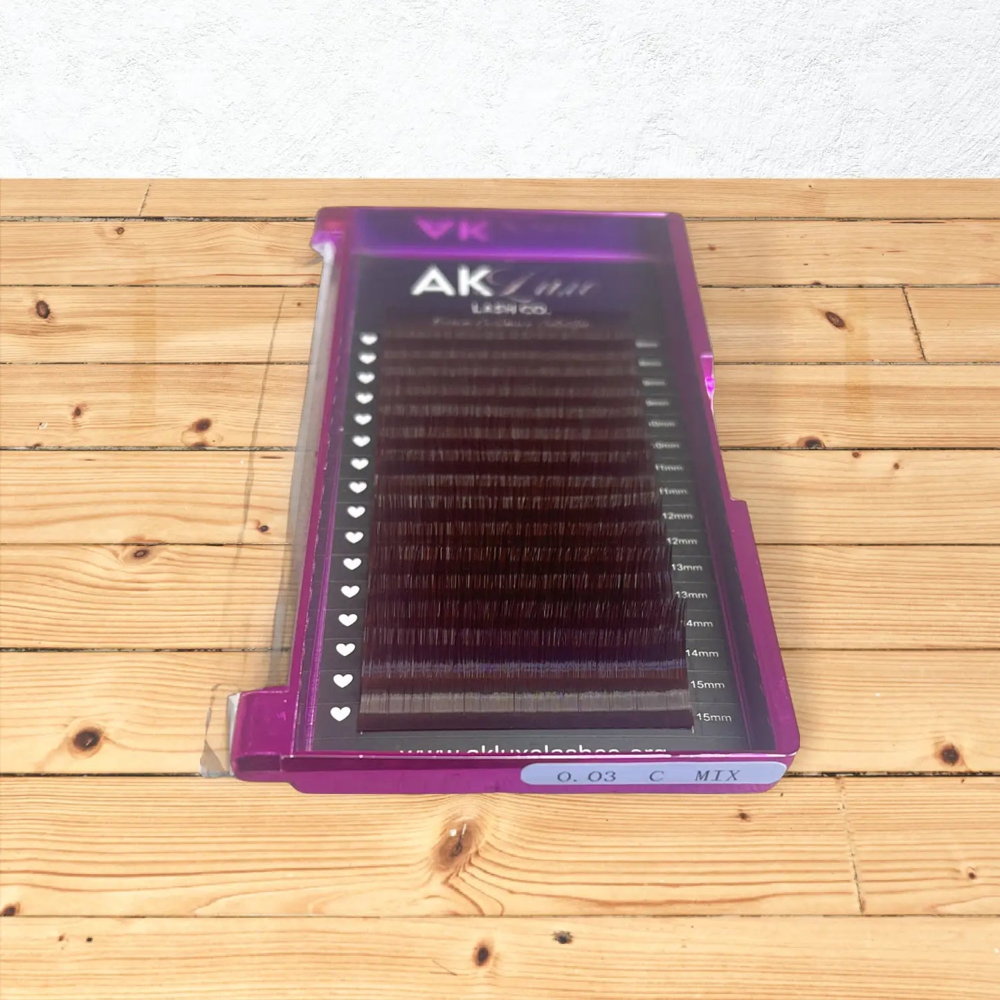 Brown 0.03 C Curl 8-15mm - AK Cashmere Lash Trays