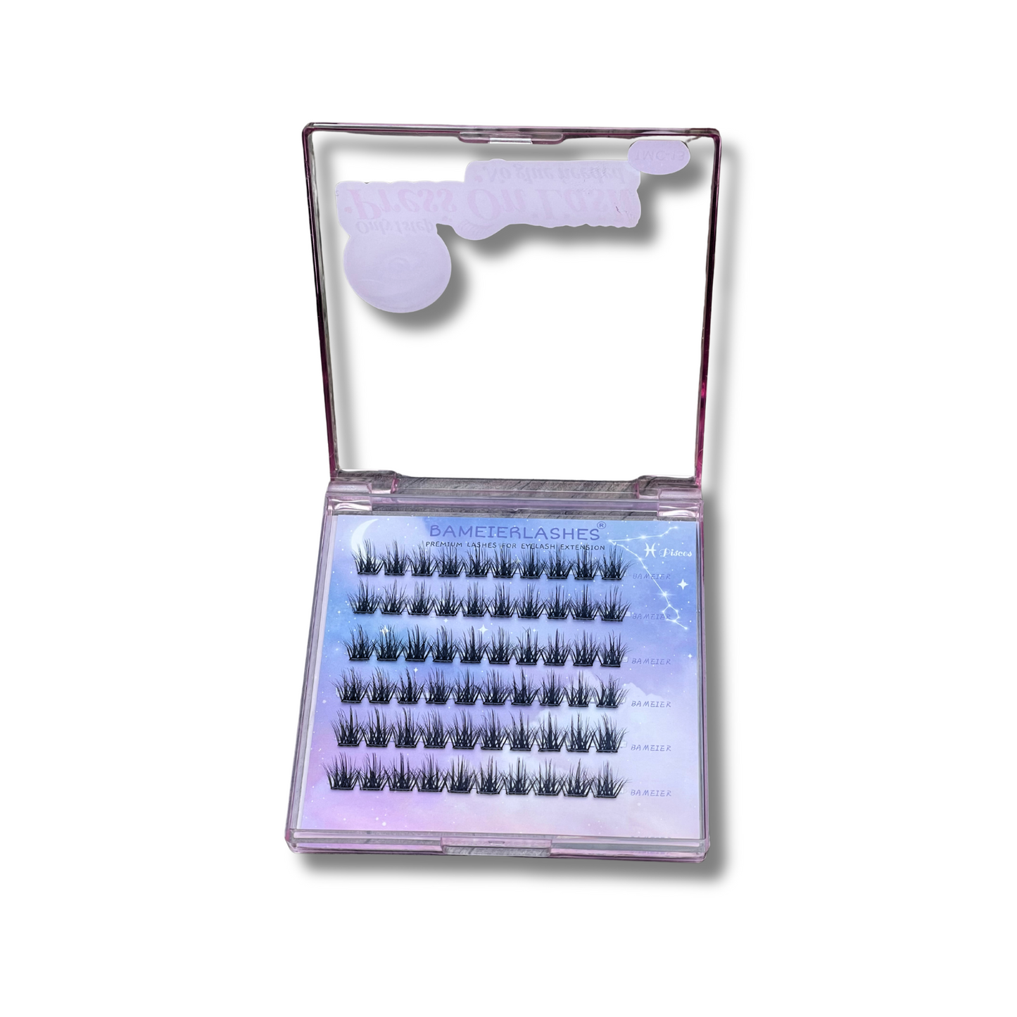 Press-On Cluster Lashes – No Glue Needed | Wispy Everyday Volume (6 Rows)