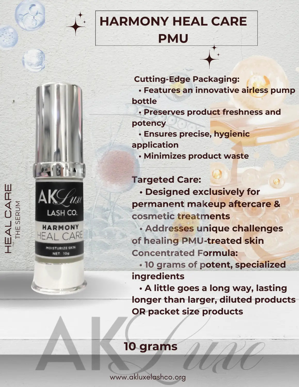 Harmony Heal Care Moisturize Skin Airless Pump Bottle - Permanent Make-up