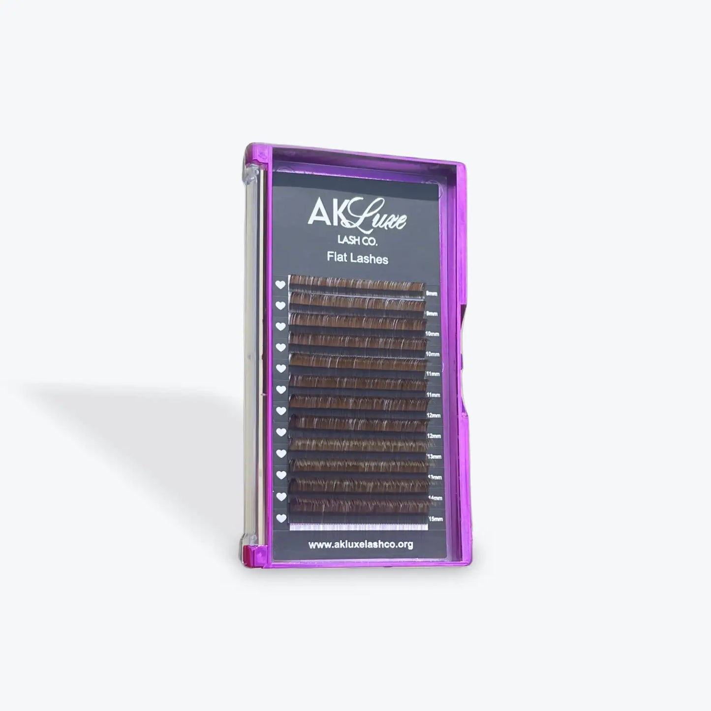 Medium Brown Eclipse Flat Lash Classic Lash Mix trays - AK Cashmere Lash Trays