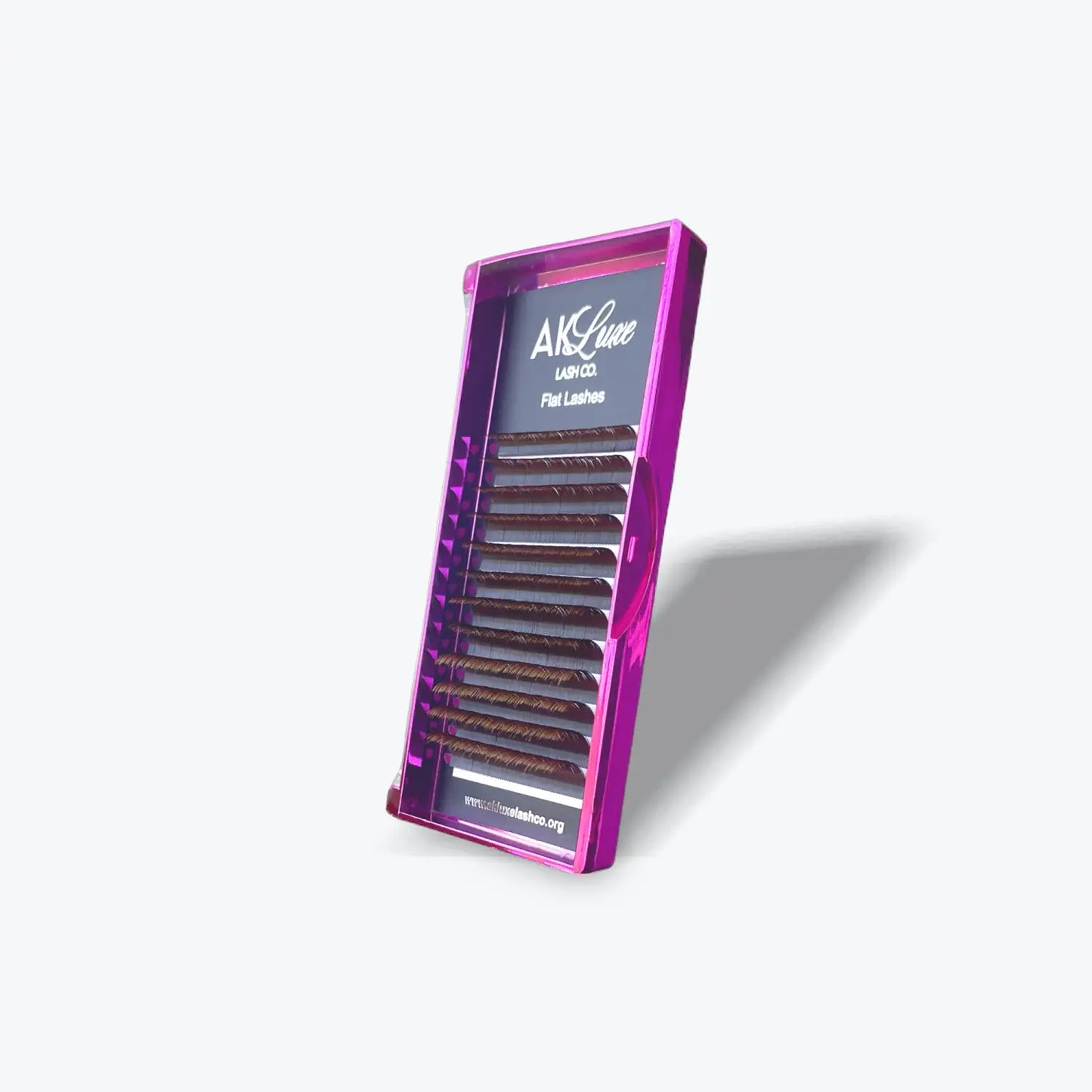 Medium Brown Eclipse Flat Lash Classic Lash Mix trays - D Curl - AK Cashmere Lash Trays