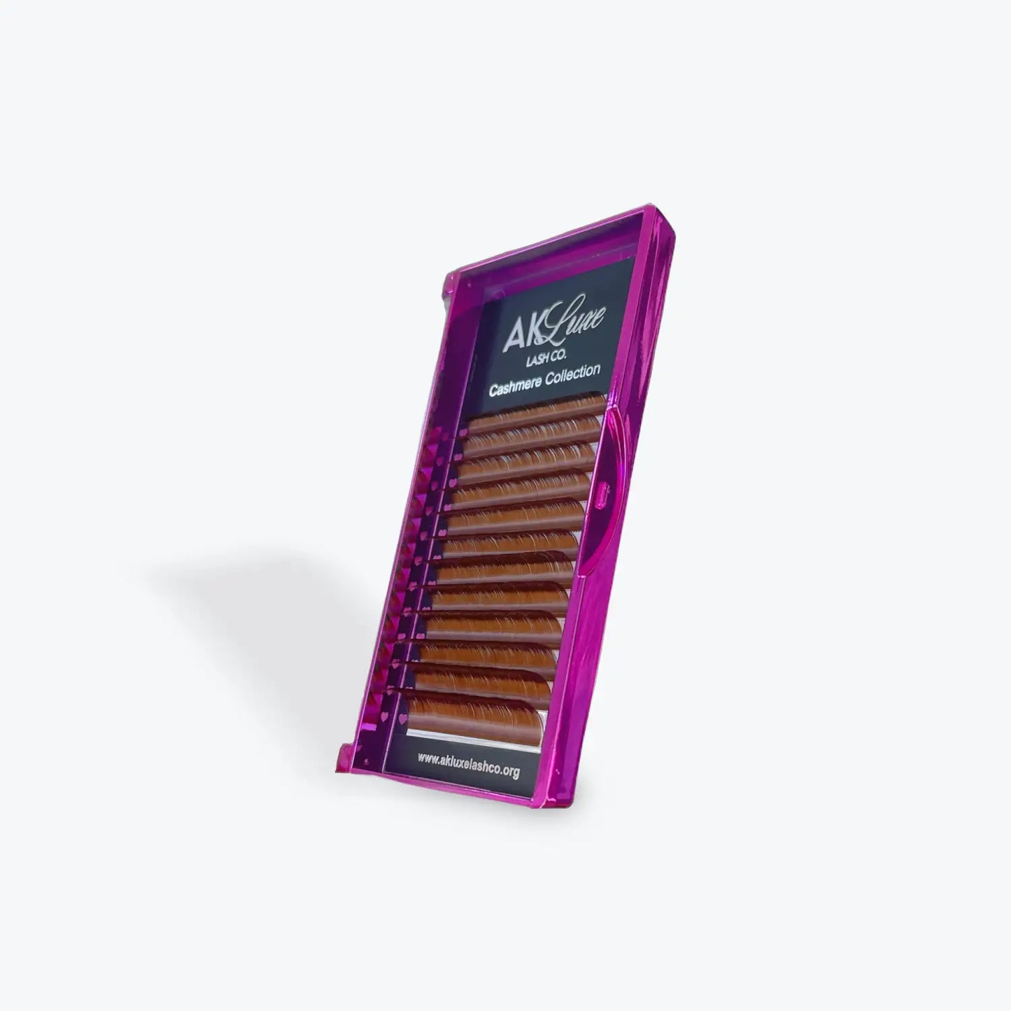 Medium Brown Volume Lash Mix Trays - D Curl 0.03 8-15mm - AK Cashmere Lash Trays