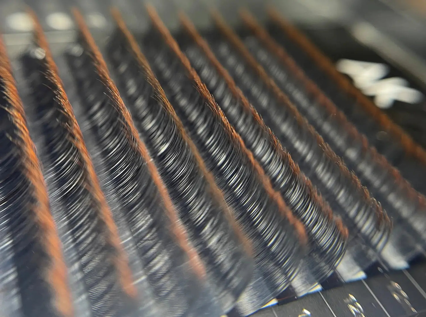 Ombrè Volume 0.05 CC 12-15mm Mixed Tray - black to copper - AK Cashmere Lash Trays