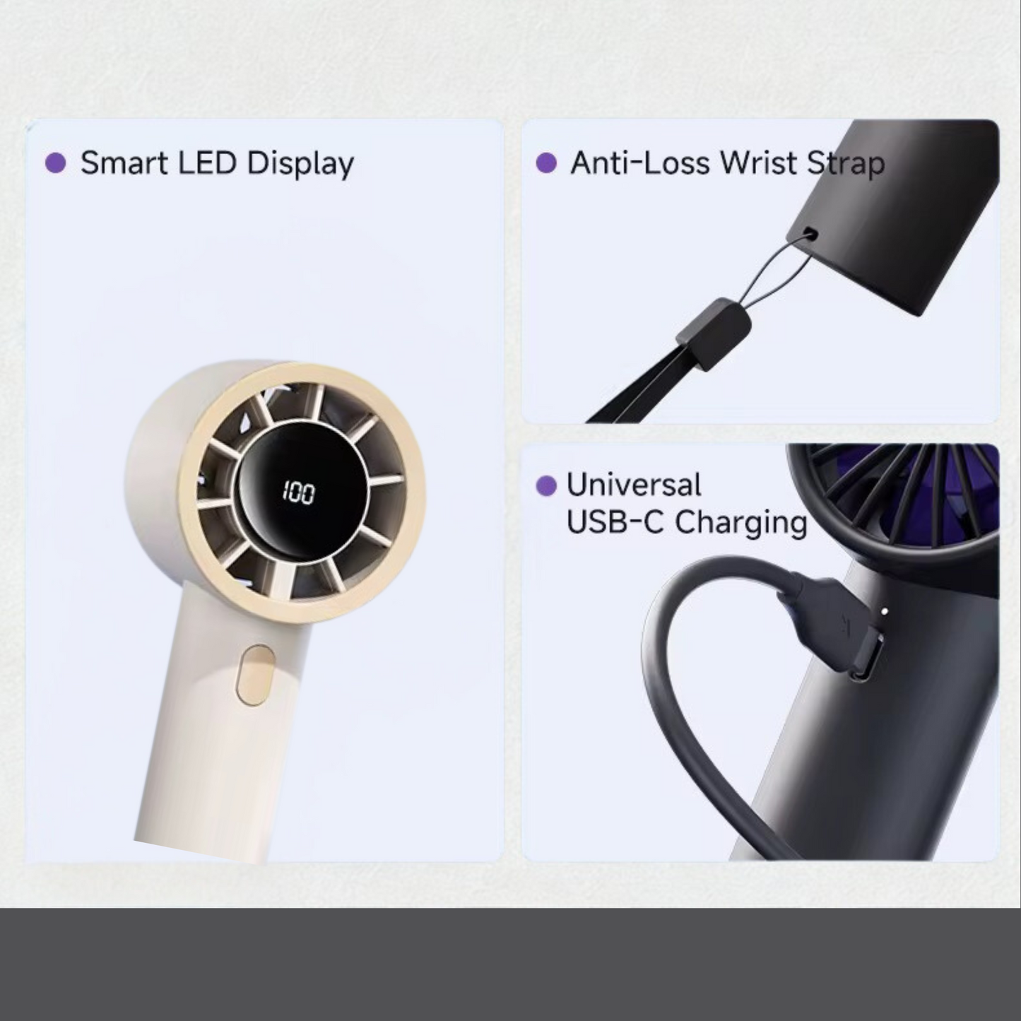 Portable Handheld Lash Fan, Turbo Powered | Adjustable Digital Display
