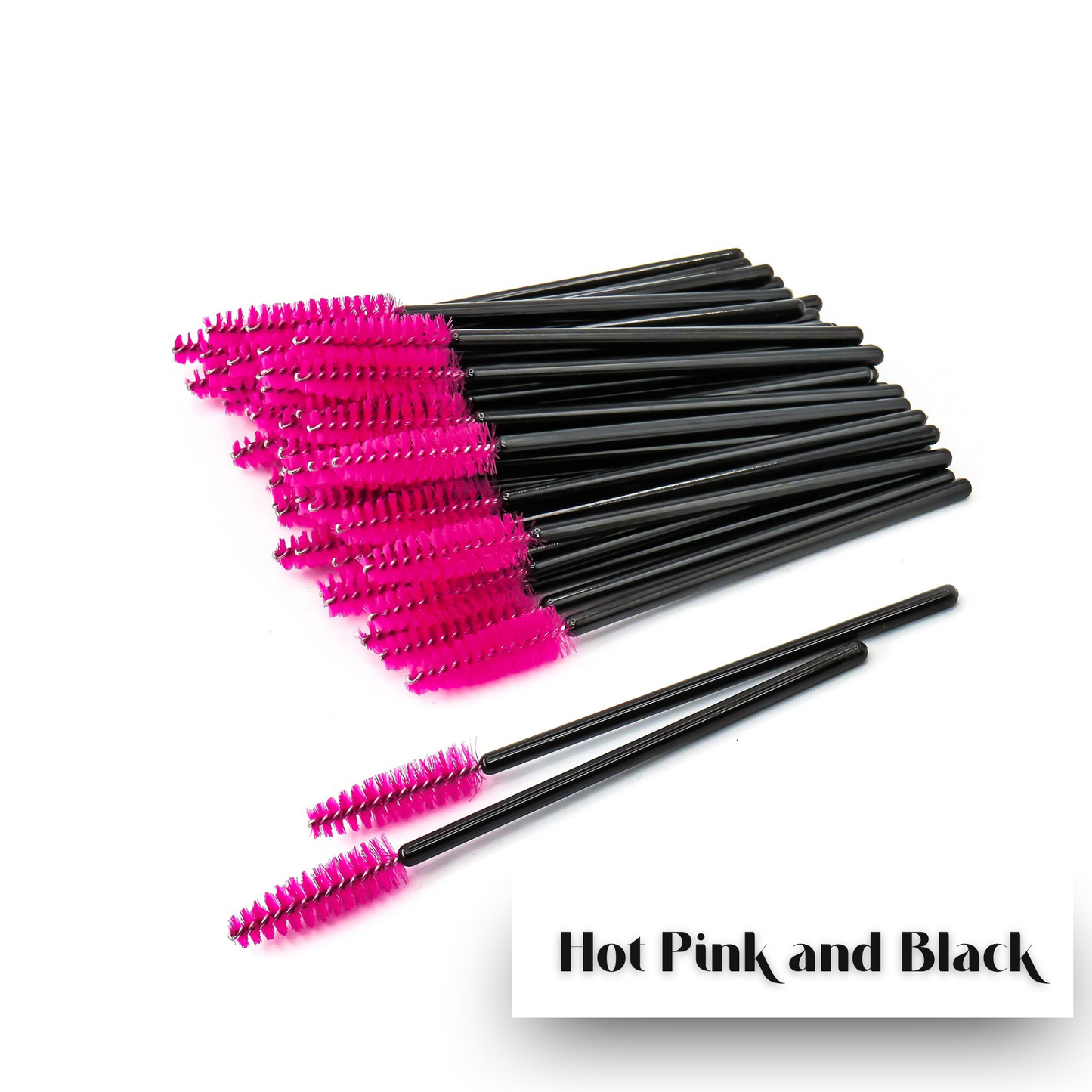 50 pc. Disposable Eyelash Wand | Eyebrow Spoolie Brush for Makeup & Extensions (1)