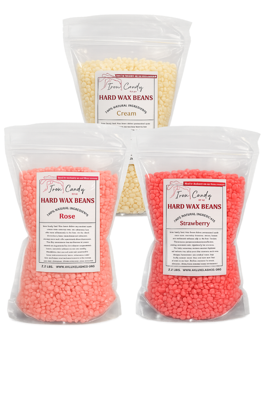 Iron Candy Hard Wax Beans 2.2 lbs | Professional Stripless Wax Beans for Body & Brazilian | Low Temperature & All Natural Formula