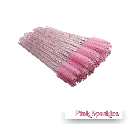 50 pc. Disposable Eyelash Wand | Eyebrow Spoolie Brush for Makeup & Extensions (1)