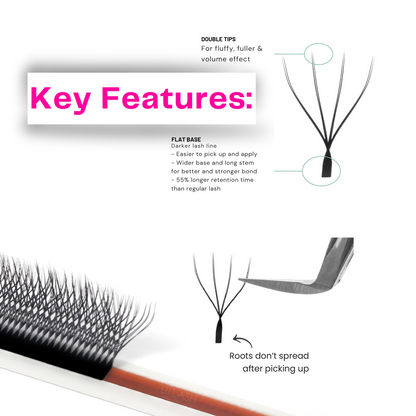 -NEW- Double-Tip 4D W Fairy Lash Trays