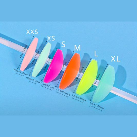 ✨ Self-Sticky Silicone Lash Lift Shields – Neon Mix (12 pcs)