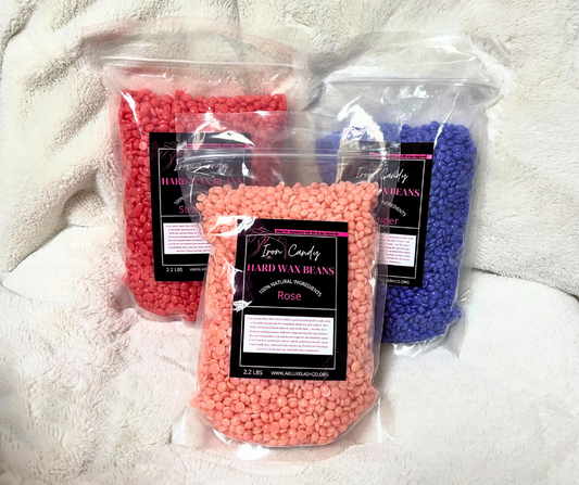 Iron Candy Hard Wax Beans 2.2 lbs | Professional Stripless Wax Beans for Body & Brazilian | Low Temperature & All Natural Formula