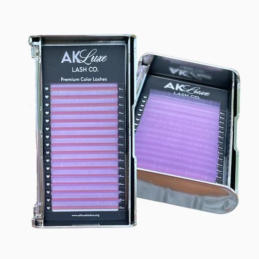 *NEW* Solid Color Lashes - 16 Rows 0.05 Mixed Lengths Tray - Light Violet