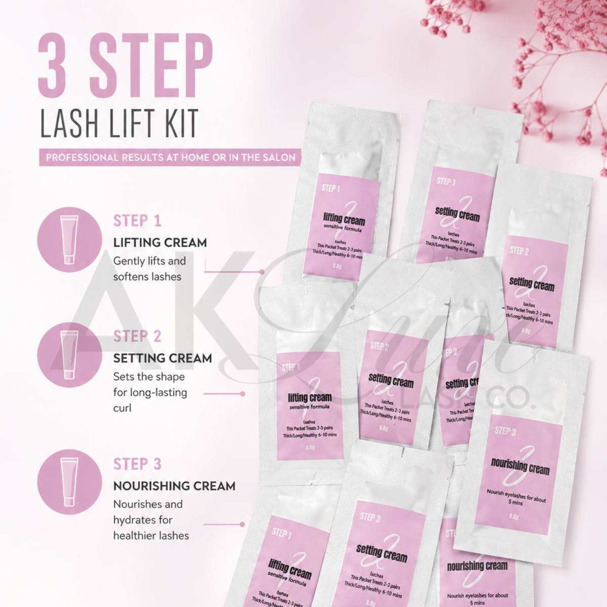 AK Lash Lift Brow Lamination Refill Packets- 10 Applications