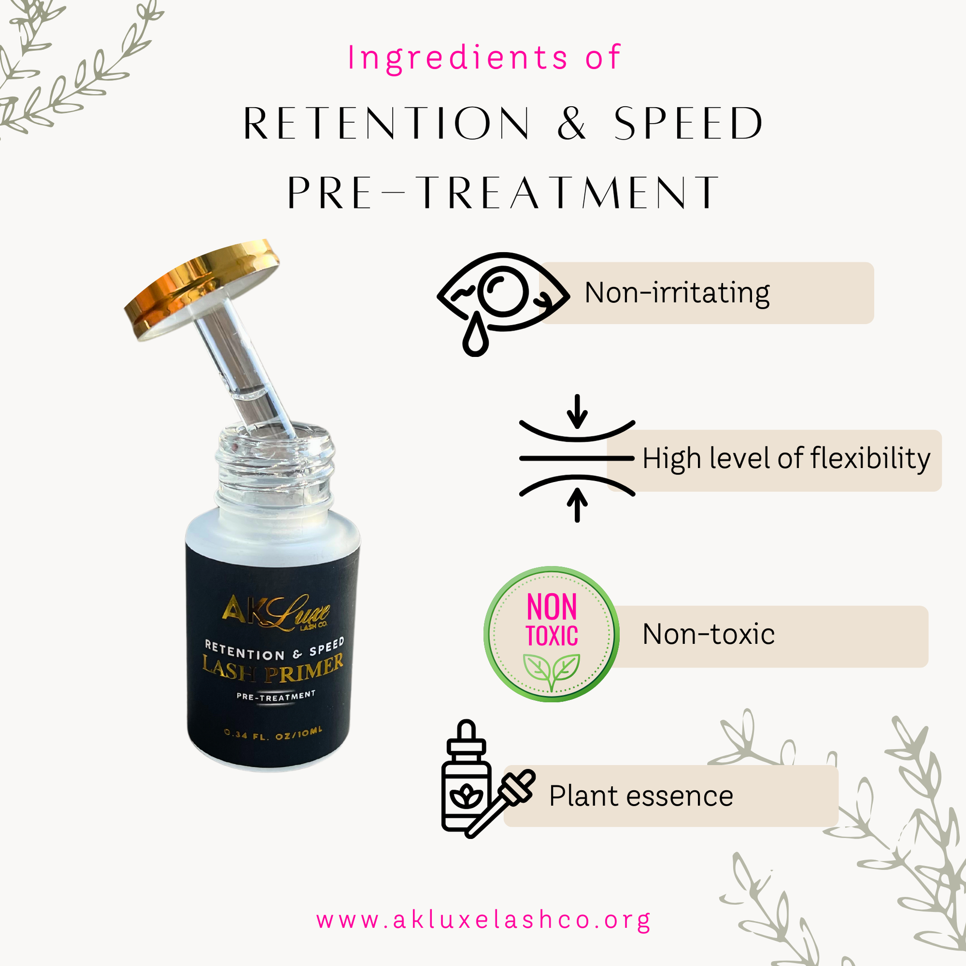 Non-irritating -Non-toxic - Plant essence - High Flexibility- Pre-treatment