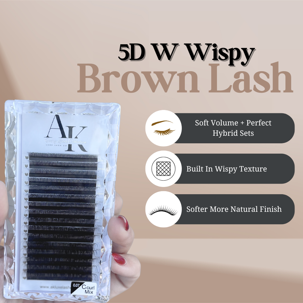 -NEW- 5D W Wispy Fairy Lash Trays | SOFT BROWN