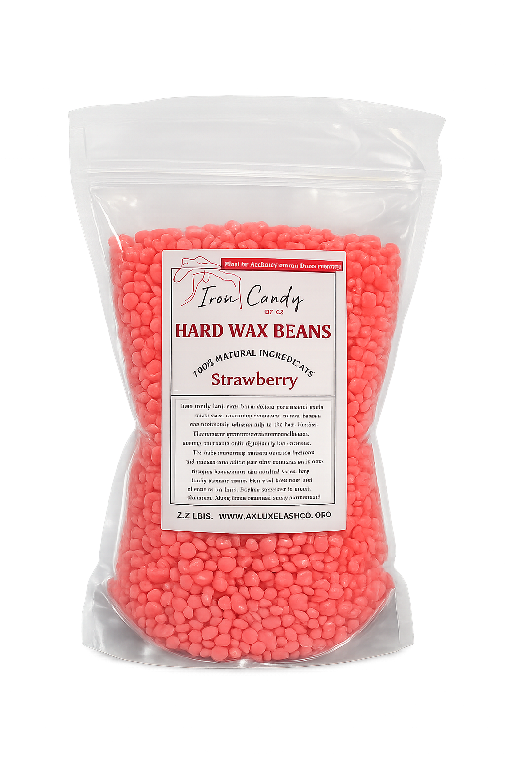 Iron Candy Hard Wax Beans 2.2 lbs | Professional Stripless Wax Beans for Body & Brazilian | Low Temperature & All Natural Formula