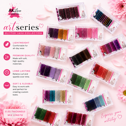 Multi-Shade Color Lash Extensions – 0.03 CC Curl | Gradient Color Collection (16 Rows)