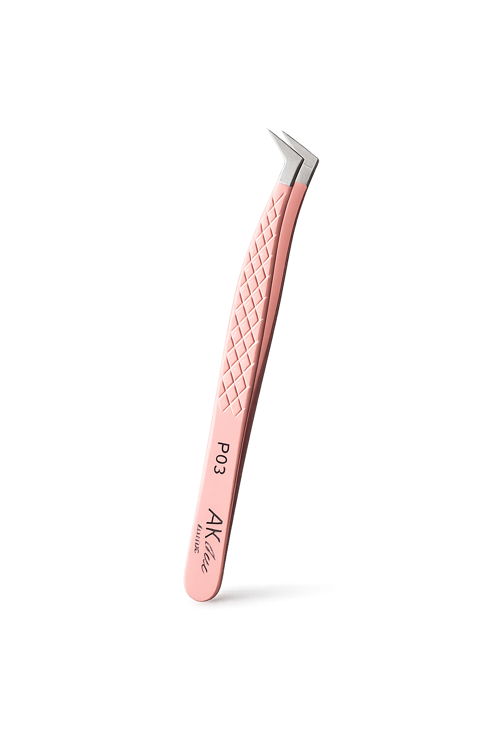 Ultimate Fiber Tip/Russian Volume Tweezer J-Shape Fiber Grab Lash Tweezers Pink