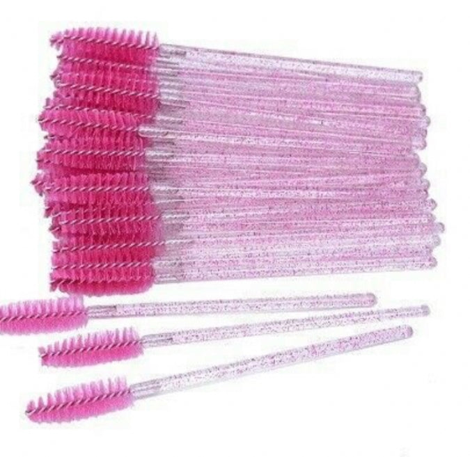 50 pc. Disposable Eyelash Wand | Eyebrow Spoolie Brush for Makeup & Extensions (1)