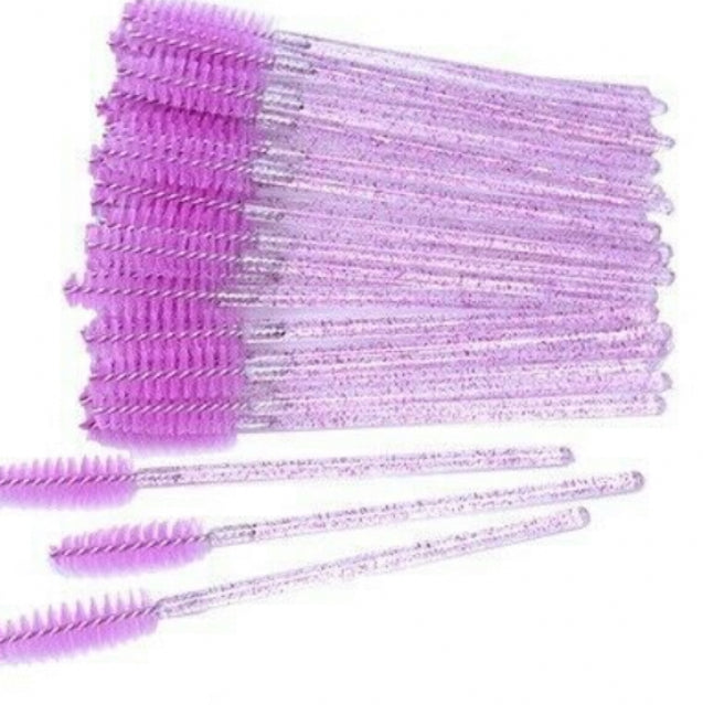 50 pc. Disposable Eyelash Wand | Eyebrow Spoolie Brush for Makeup & Extensions (1)