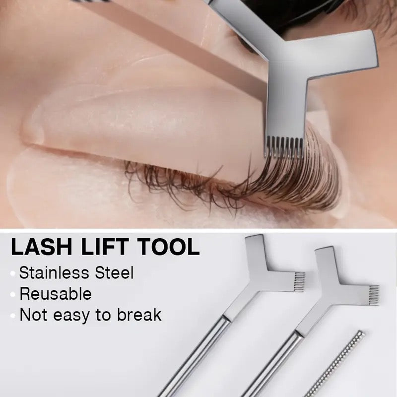 Professional Lash Lift Tool - Stainless Steel Dual-End Comb & Perming Brush | Lash & Brow Lamination Tool ✨