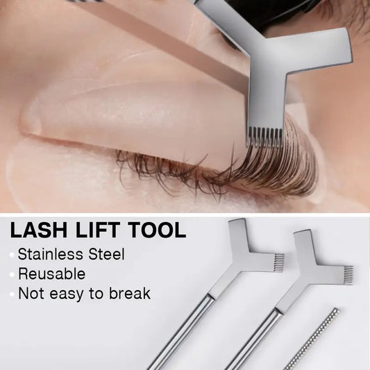 Professional Lash Lift Tool - Stainless Steel Dual-End Comb & Perming Brush | Lash & Brow Lamination Tool ✨