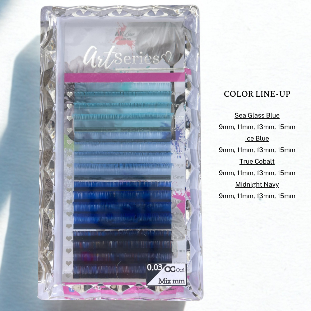 Multi-Shade Color Lash Extensions – 0.03 CC Curl | Gradient Color Collection (16 Rows)