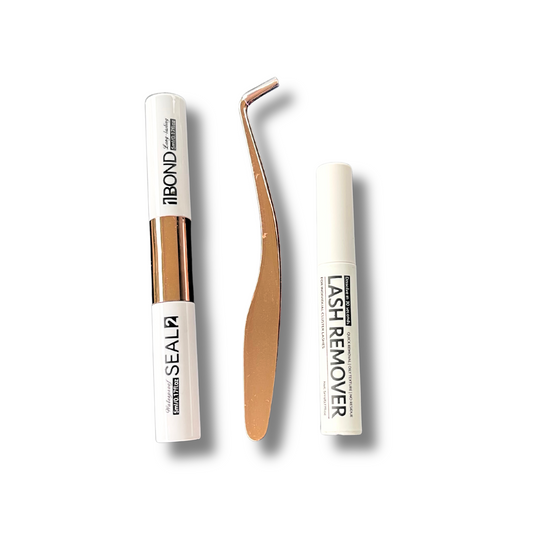 Lash Application & Removal Bundle – Bond, Seal, Tweezer & Remover (5mL Each)