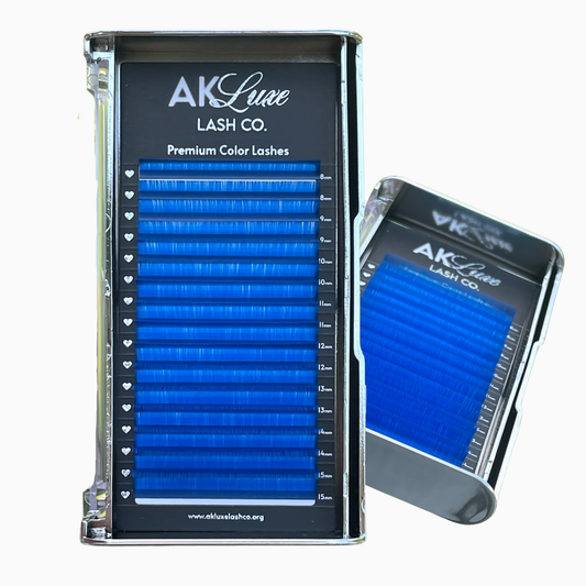 *NEW* Solid Color Lashes - 16 Rows 0.05 Mixed Lengths Tray - Dark Blue