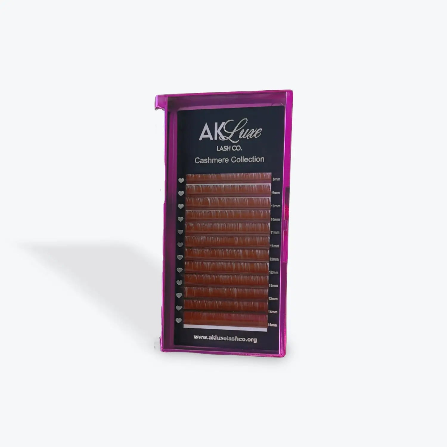 Medium Brown Volume Lash Mix Trays - CC Curl 0..05 8-15mm - AK Cashmere Lash Trays