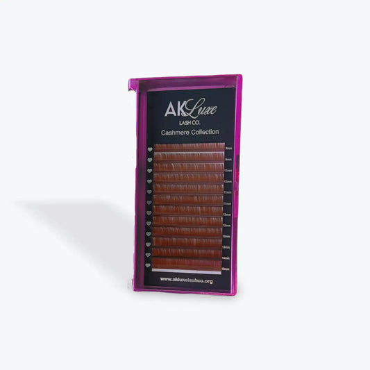 Medium Brown Volume Lash Mix Trays - CC Curl 0..05 8-15mm - AK Cashmere Lash Trays
