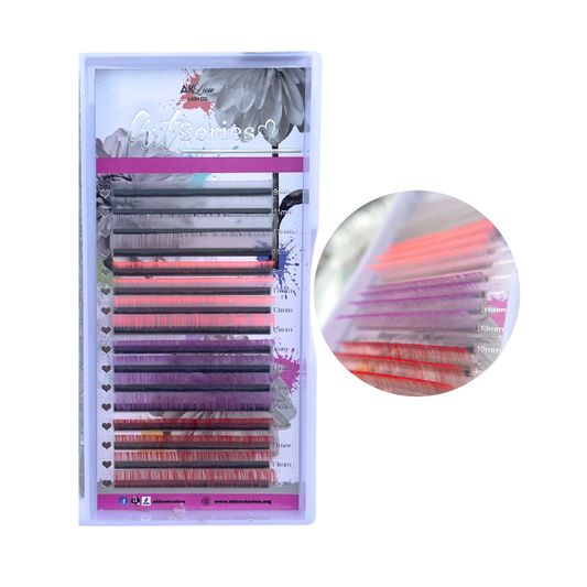 White Base Ombré + Silver Accent Lashes CC Curl 0.03 | (9–15mm)