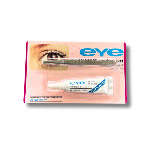 Strip Lash Adhesive & Tweezer Kit – Clear Waterproof Lash Glue (4g)