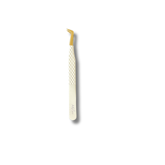 Non-Fiber Boot Tip Lash Tweezer | White (A-09)