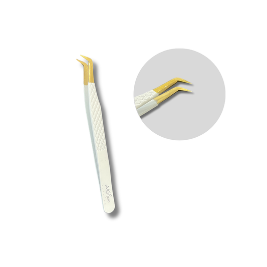 Non-Fiber Boot Tip Lash Tweezer | White (A-09)